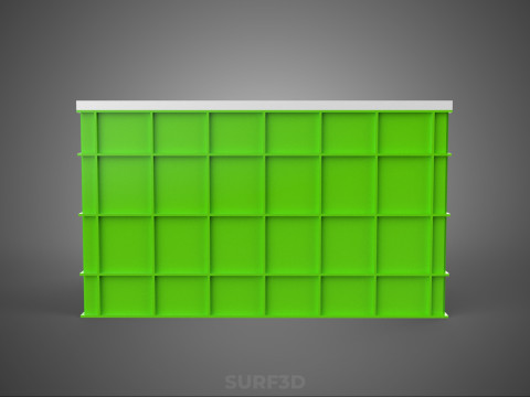 АЕРОПОНІЧНИЙ ВЕРТИКАЛЬНИЙ СІЛЬСЬКОГОСПОДАРСЬКИЙ МОДУЛЬ КАМЕРИ ДЛЯ ВИРОЩУВАННЯ РОСЛИН МОДУЛЬ ОТВОРИВ 3D Модель