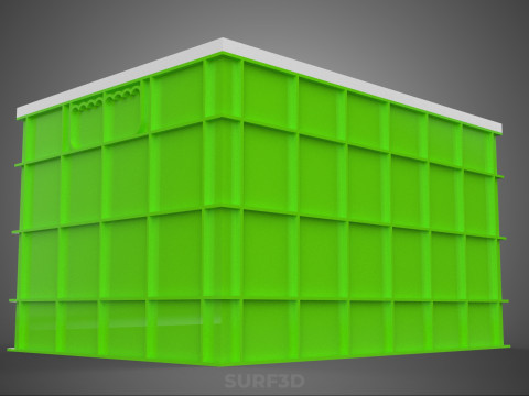 АЕРОПОНІЧНИЙ ВЕРТИКАЛЬНИЙ СІЛЬСЬКОГОСПОДАРСЬКИЙ МОДУЛЬ КАМЕРИ ДЛЯ ВИРОЩУВАННЯ РОСЛИН МОДУЛЬ ОТВОРИВ 3D Модель