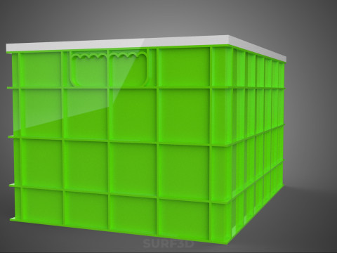 АЕРОПОНІЧНИЙ ВЕРТИКАЛЬНИЙ СІЛЬСЬКОГОСПОДАРСЬКИЙ МОДУЛЬ КАМЕРИ ДЛЯ ВИРОЩУВАННЯ РОСЛИН МОДУЛЬ ОТВОРИВ 3D Модель