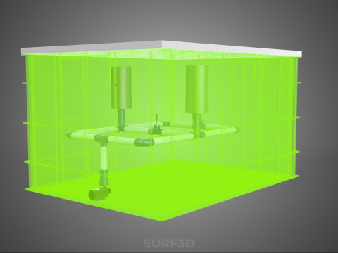 АЕРОПОНІЧНИЙ ВЕРТИКАЛЬНИЙ СІЛЬСЬКОГОСПОДАРСЬКИЙ МОДУЛЬ КАМЕРИ ДЛЯ ВИРОЩУВАННЯ РОСЛИН МОДУЛЬ ОТВОРИВ 3D Модель