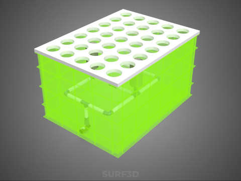 АЕРОПОНІЧНИЙ ВЕРТИКАЛЬНИЙ СІЛЬСЬКОГОСПОДАРСЬКИЙ МОДУЛЬ КАМЕРИ ДЛЯ ВИРОЩУВАННЯ РОСЛИН МОДУЛЬ ОТВОРИВ 3D Модель