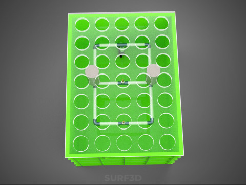 АЕРОПОНІЧНИЙ ВЕРТИКАЛЬНИЙ СІЛЬСЬКОГОСПОДАРСЬКИЙ МОДУЛЬ КАМЕРИ ДЛЯ ВИРОЩУВАННЯ РОСЛИН МОДУЛЬ ОТВОРИВ 3D Модель