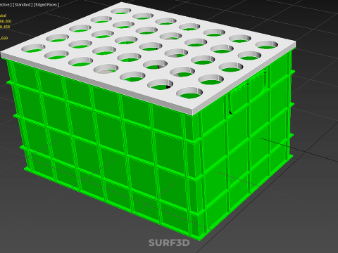 АЕРОПОНІЧНИЙ ВЕРТИКАЛЬНИЙ СІЛЬСЬКОГОСПОДАРСЬКИЙ МОДУЛЬ КАМЕРИ ДЛЯ ВИРОЩУВАННЯ РОСЛИН МОДУЛЬ ОТВОРИВ 3D Модель