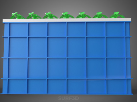 PLASTIC WATER TANK STORAGE CONTAINER AEROPONIC PLANT GROW FARM 3D Model