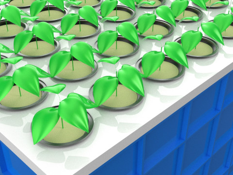 PLASTIC WATER TANK STORAGE CONTAINER AEROPONIC PLANT GROW FARM 3D Model