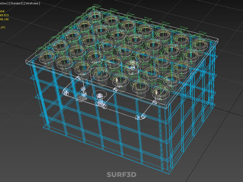 PLASTIC WATER TANK STORAGE CONTAINER AEROPONIC PLANT GROW FARM 3D Model