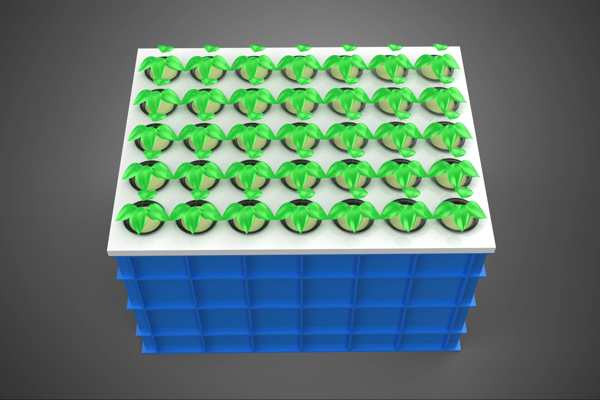 AEROPONICS BOX GRID SEEDLING PLANT ROOT TRAY CULTIVATION GARDEN 3D Model .c4d .max .obj .3ds .fbx .stl .blend