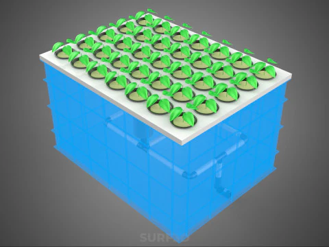 AEROPONICS BOX GRID SEEDLING PLANT ROOT TRAY CULTIVATION GARDEN 3D Model