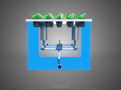 एरोपोनिक्स बॉक्स ग्रिड सीडलिंग प्लांट रूट ट्रे कल्टीवेशन गार्डन 3D मॉडल