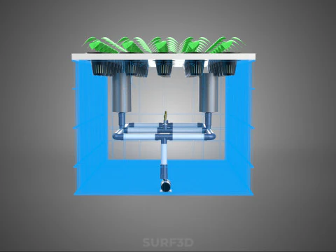 AEROPONICS BOX GRID SEEDLING PLANT ROOT TRAY CULTIVATION GARDEN 3D Model