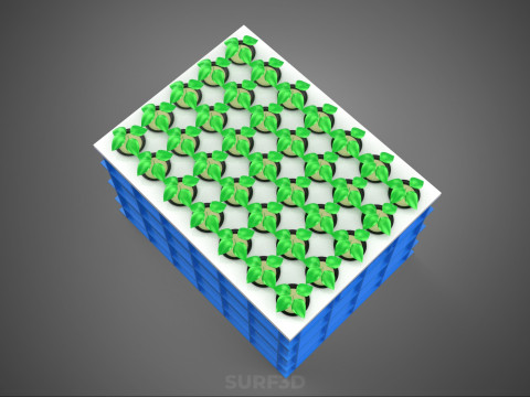 एरोपोनिक्स बॉक्स ग्रिड सीडलिंग प्लांट रूट ट्रे कल्टीवेशन गार्डन 3D मॉडल