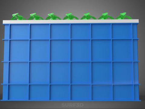 AEROPONICS BOX GRID SEEDLING PLANT ROOT TRAY CULTIVATION GARDEN 3D Model