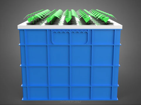 AEROPONICS BOX GRID SEEDLING PLANT ROOT TRAY CULTIVATION GARDEN 3D Model