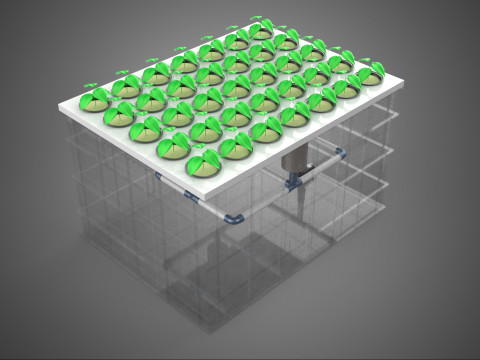 SISTEMA DE PULVERIZAÇÃO DE ENTREGA DE NUTRIENTES PARA CÂMARA DE NÉVOA DE FAZENDA AEROPÔNICA Modelo 3D