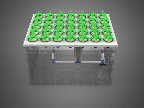 SISTEMA DE PULVERIZAÇÃO DE ENTREGA DE NUTRIENTES PARA CÂMARA DE NÉVOA DE FAZENDA AEROPÔNICA Modelo 3D