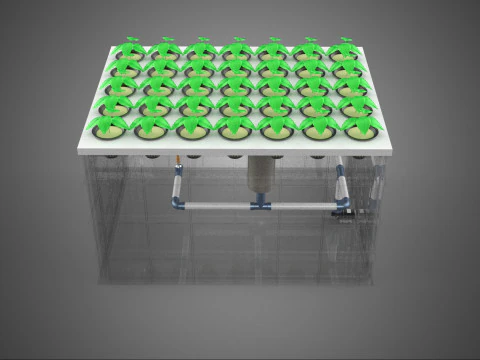AEROPONIC FARM MISTING CHAMBER NUTRIENT DELIVERY SPRAYER SYSTEM 3D Model