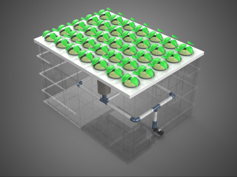 SISTEMA DE PULVERIZAÇÃO DE ENTREGA DE NUTRIENTES PARA CÂMARA DE NÉVOA DE FAZENDA AEROPÔNICA Modelo 3D