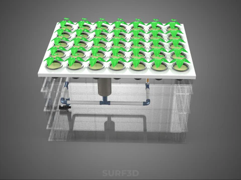 AEROPONIC FARM MISTING CHAMBER NUTRIENT DELIVERY SPRAYER SYSTEM 3D Model