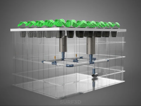 AEROPONIC FARM MISTING CHAMBER NUTRIENT DELIVERY SPRAYER SYSTEM 3D Model