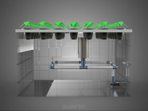 AEROPONIC FARM MISTING CHAMBER NUTRIENT DELIVERY SPRAYER SYSTEM 3D Model