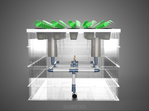 SISTEMA DE PULVERIZAÇÃO DE ENTREGA DE NUTRIENTES PARA CÂMARA DE NÉVOA DE FAZENDA AEROPÔNICA Modelo 3D