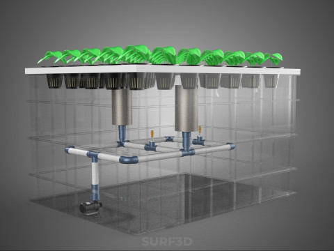 SISTEMA DE PULVERIZAÇÃO DE ENTREGA DE NUTRIENTES PARA CÂMARA DE NÉVOA DE FAZENDA AEROPÔNICA Modelo 3D