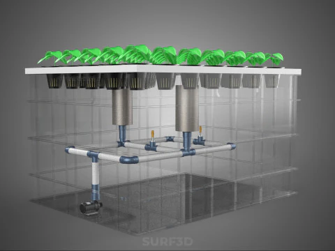 AEROPONIC FARM MISTING CHAMBER NUTRIENT DELIVERY SPRAYER SYSTEM 3D Model