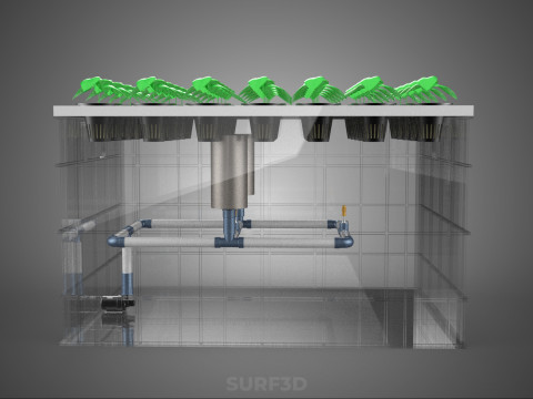 SISTEMA DE PULVERIZAÇÃO DE ENTREGA DE NUTRIENTES PARA CÂMARA DE NÉVOA DE FAZENDA AEROPÔNICA Modelo 3D