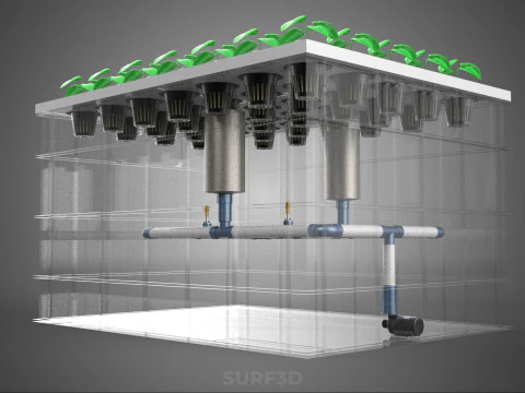AEROPONIC FARM MISTING CHAMBER NUTRIENT DELIVERY SPRAYER SYSTEM 3D Model