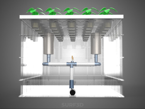 SISTEMA DE PULVERIZAÇÃO DE ENTREGA DE NUTRIENTES PARA CÂMARA DE NÉVOA DE FAZENDA AEROPÔNICA Modelo 3D