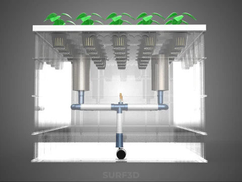 AEROPONIC FARM MISTING CHAMBER NUTRIENT DELIVERY SPRAYER SYSTEM 3D Model