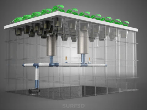 AEROPONIC FARM MISTING CHAMBER NUTRIENT DELIVERY SPRAYER SYSTEM 3D Model