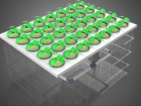 SISTEMA DE PULVERIZAÇÃO DE ENTREGA DE NUTRIENTES PARA CÂMARA DE NÉVOA DE FAZENDA AEROPÔNICA Modelo 3D