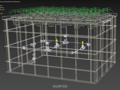 SISTEMA DE PULVERIZAÇÃO DE ENTREGA DE NUTRIENTES PARA CÂMARA DE NÉVOA DE FAZENDA AEROPÔNICA Modelo 3D