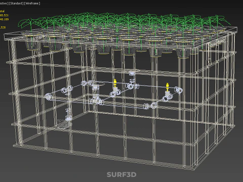 AEROPONIC FARM MISTING CHAMBER NUTRIENT DELIVERY SPRAYER SYSTEM 3D Model