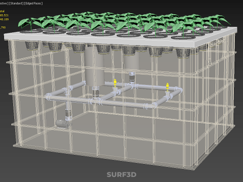 SISTEMA DE PULVERIZAÇÃO DE ENTREGA DE NUTRIENTES PARA CÂMARA DE NÉVOA DE FAZENDA AEROPÔNICA Modelo 3D