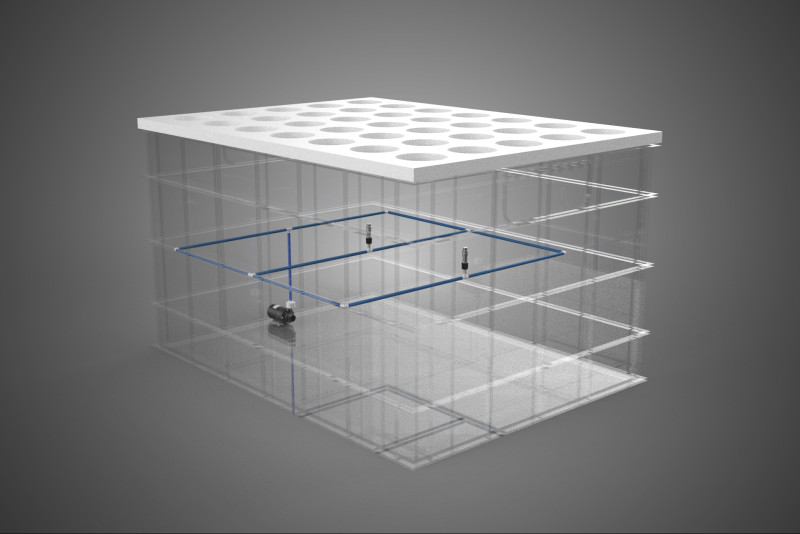 TATA LETAK PENYEMPROTAN SELANG IRIGASI BUDIDAYA LUBANG TANAMAN AEROPONIK Model 3D .c4d .max .obj .3ds .fbx .stl .blend