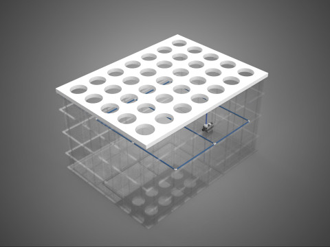 TATA LETAK PENYEMPROTAN SELANG IRIGASI BUDIDAYA LUBANG TANAMAN AEROPONIK Model 3D