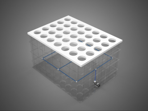 TATA LETAK PENYEMPROTAN SELANG IRIGASI BUDIDAYA LUBANG TANAMAN AEROPONIK Model 3D