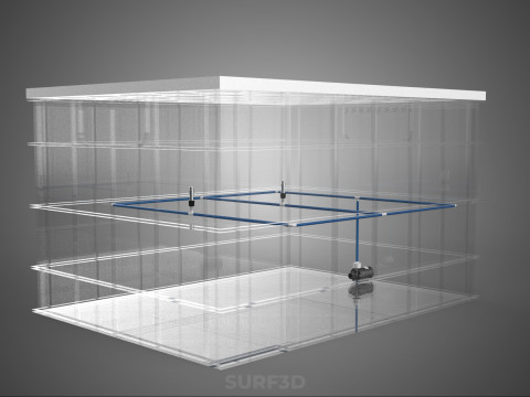 TATA LETAK PENYEMPROTAN SELANG IRIGASI BUDIDAYA LUBANG TANAMAN AEROPONIK Model 3D