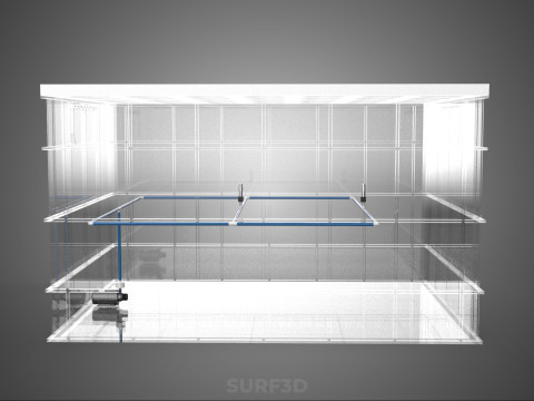 TATA LETAK PENYEMPROTAN SELANG IRIGASI BUDIDAYA LUBANG TANAMAN AEROPONIK Model 3D
