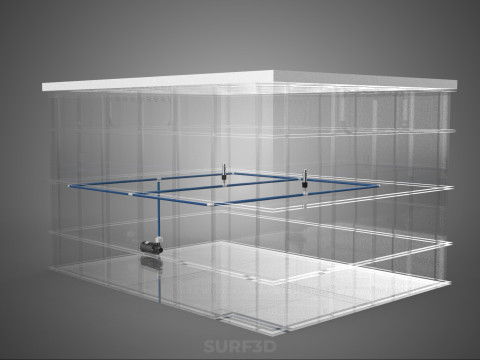 TATA LETAK PENYEMPROTAN SELANG IRIGASI BUDIDAYA LUBANG TANAMAN AEROPONIK Model 3D