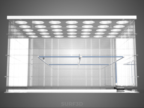 TATA LETAK PENYEMPROTAN SELANG IRIGASI BUDIDAYA LUBANG TANAMAN AEROPONIK Model 3D