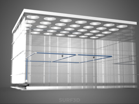 TATA LETAK PENYEMPROTAN SELANG IRIGASI BUDIDAYA LUBANG TANAMAN AEROPONIK Model 3D