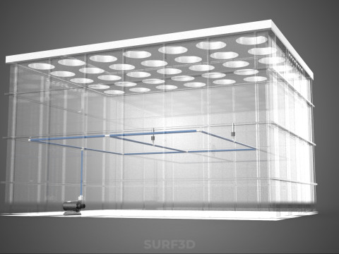 TATA LETAK PENYEMPROTAN SELANG IRIGASI BUDIDAYA LUBANG TANAMAN AEROPONIK Model 3D