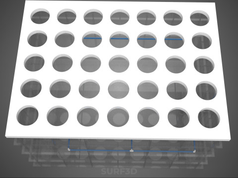 TATA LETAK PENYEMPROTAN SELANG IRIGASI BUDIDAYA LUBANG TANAMAN AEROPONIK Model 3D