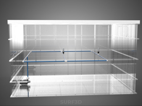 TATA LETAK PENYEMPROTAN SELANG IRIGASI BUDIDAYA LUBANG TANAMAN AEROPONIK Model 3D