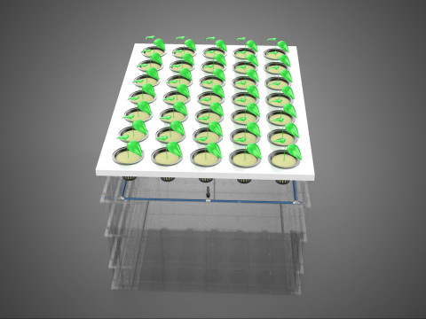 PRZEZROCZYSTY AEROPONICZNY ZBIORNIK NA UPRAWY ROŚLIN DONICZKI Z POMPĄ PODSTAWA DO UPRAW Model 3D