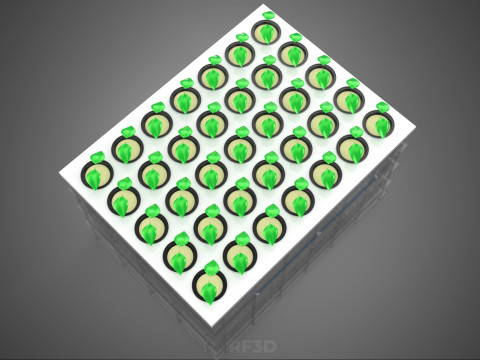 PRZEZROCZYSTY AEROPONICZNY ZBIORNIK NA UPRAWY ROŚLIN DONICZKI Z POMPĄ PODSTAWA DO UPRAW Model 3D