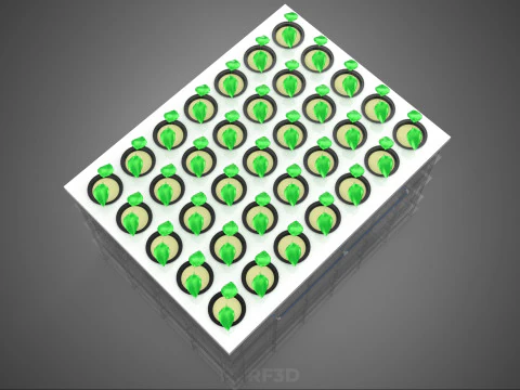 TRANSPARENT AEROPONIC PLANT CROP TANK NET POTS PUMP GROWING TRAY 3D Model